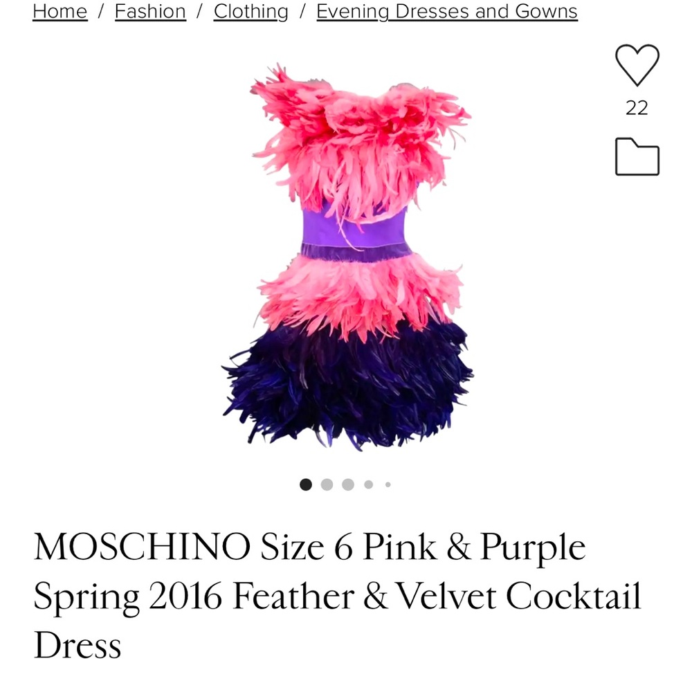 Moschino 2016 FEATHER Runway DRESS!